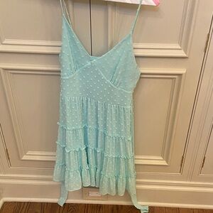 Altar'd State Sky Blue Textured Dress